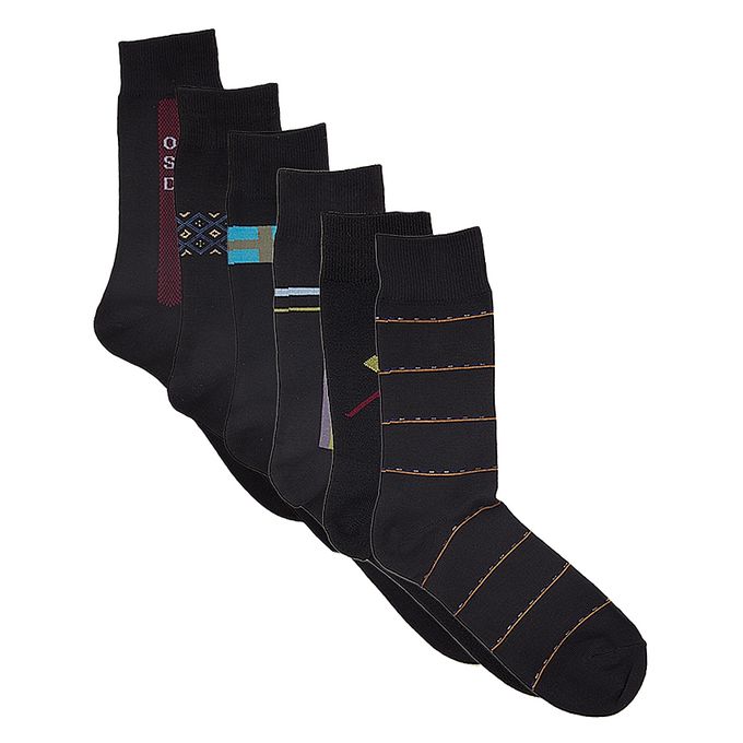 Black Cotton Classic Socks 12 Pack : Buy Online At Best Prices In ...