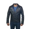 Mens Slim Fit Leather Jacket AMB2 A