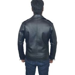 Mens Slim Fit Leather Jacket AMB2 B