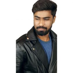 Mens Slim Fit Leather Jacket AMB2 E