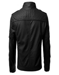 Mens Slim Fit Pu JACKET M2 1