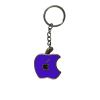 apple logo keychain blue