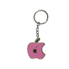 apple logo keychain pink