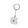 apple logo keychain white