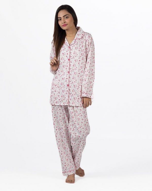 Pink Cotton Nightsuit For Women – Pink Cotton Night Suit