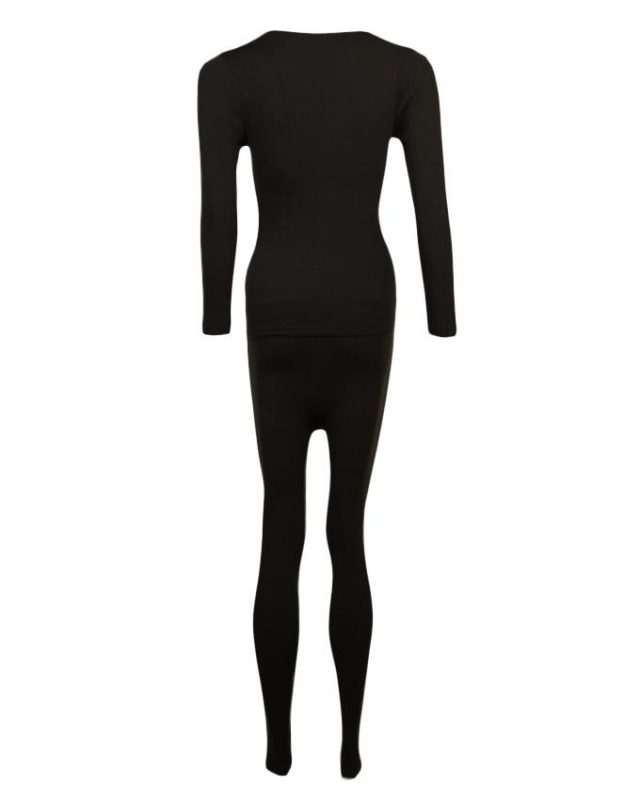 Pack of 2 - Skin & Black Polyester Lycra Thermal Suits : Buy Online At ...