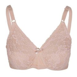 Skin Knitted Cotton with Lace Bra for Women