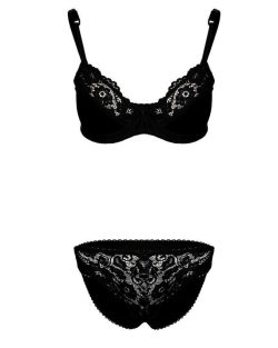 Black Wired Bra & Panty Set