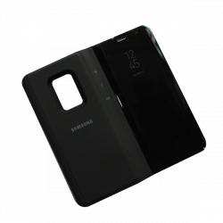 Clear View Standing Black Cover For Samsung S8 Plus A