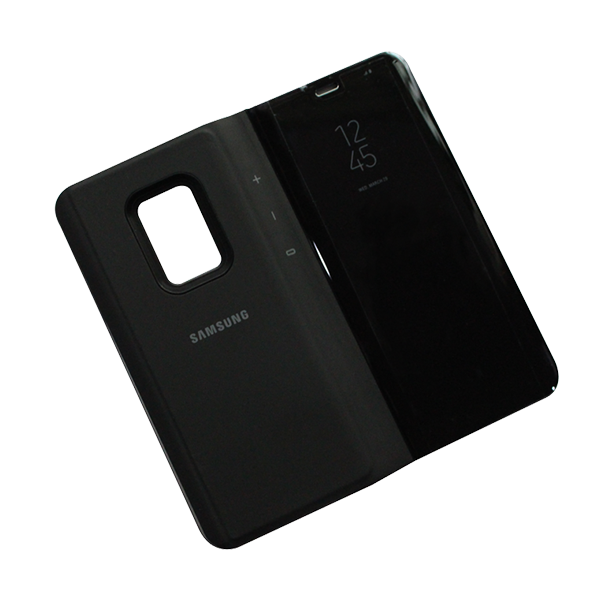 Clear View Standing Black Cover For Samsung S9 A