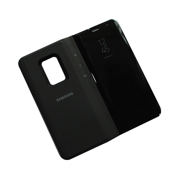 Clear View Standing Black Cover For Samsung S9 Plus A