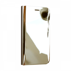 Clear View Standing Golden Cover For iPhone X B