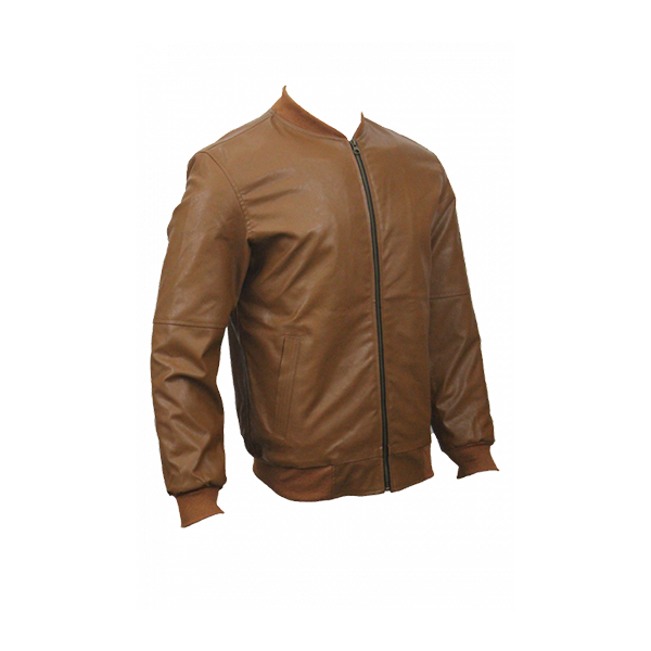 Men Slim Fit PU Leather Jacket BOOMBER B-1 / Brown : Buy Online At Best ...