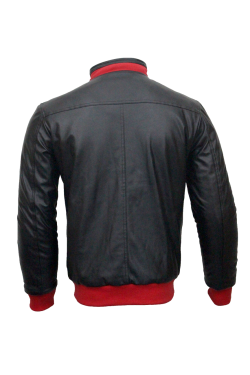 Men Slim Fit PU Leather Jacket HB11 4