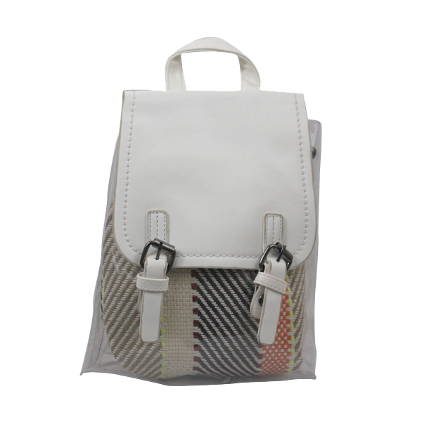 PU Leather College Bag White Top