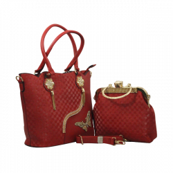 Two Piece Fancy Ladies Bag Red
