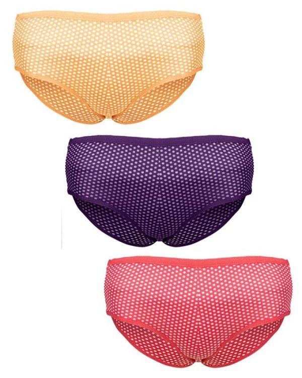 Polka-dot Panties-YellowPeach,Purple