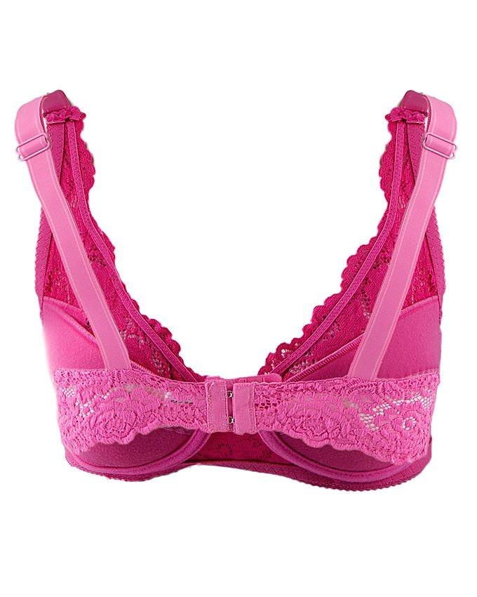 Pink Light Padded European Galloon Lace Bra For Women : Buy Online At ...