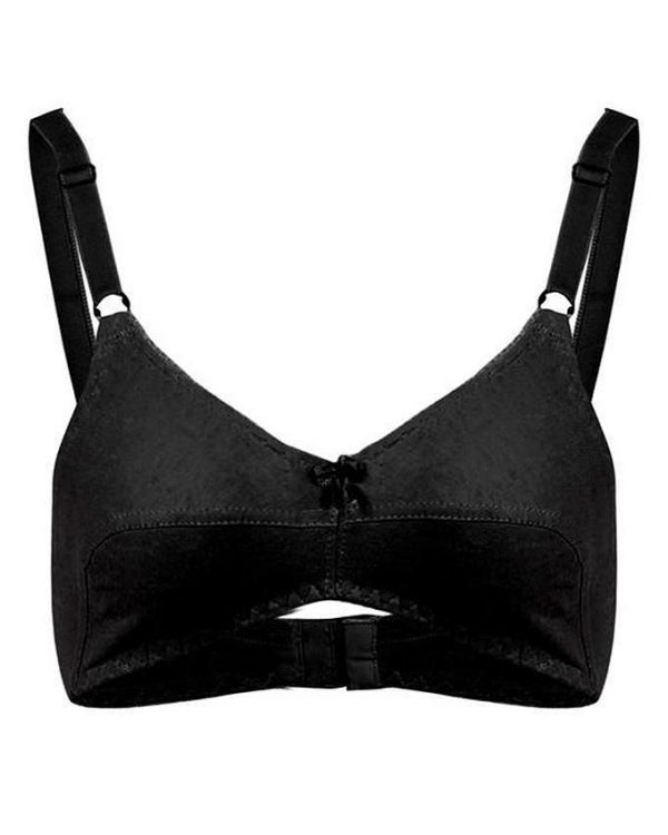 Black Cool Bra in Knitted Cotton