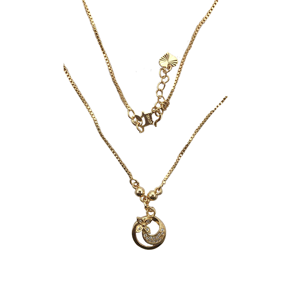 Gold plated Necklace with unique flower design : Buy Online At Best ...