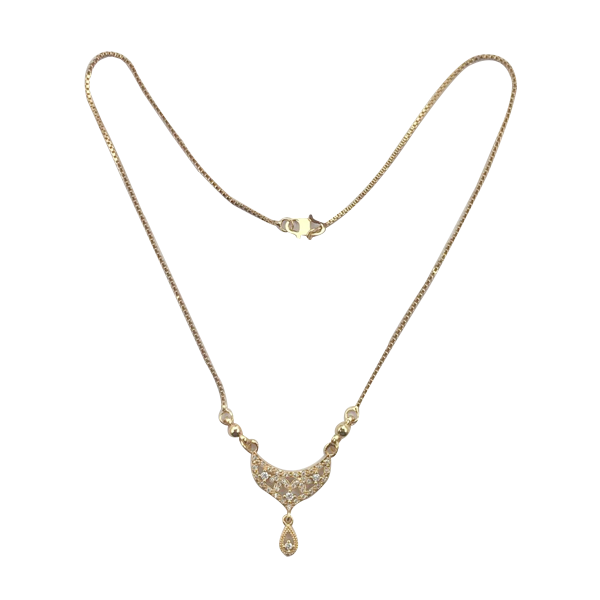 Golden Neckless With beautiful Quality Chain A