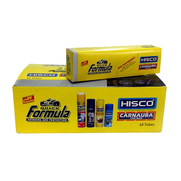 Hisco Quick Formula Carnauba Wax 10 tubes Yellow