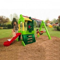 little tikes swing set clubhouse