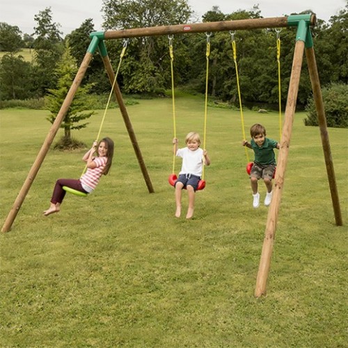 little tikes wooden swing