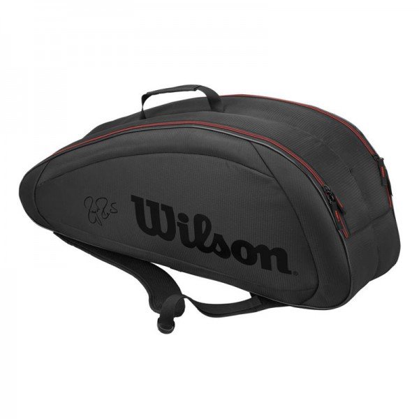 Wilson Federer Team 6 Pack Tennis Badminton Bag-Black & Red : Buy ...