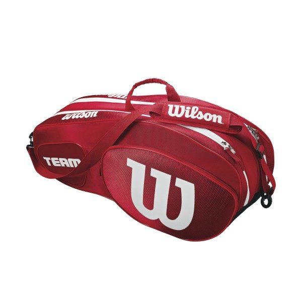 Wilson Team III 6 Racket Bag Red White