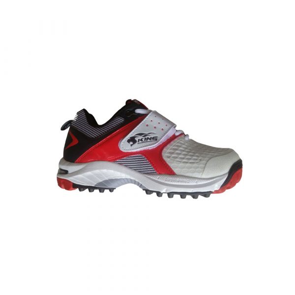 HS King Cricket Shoes Red White A