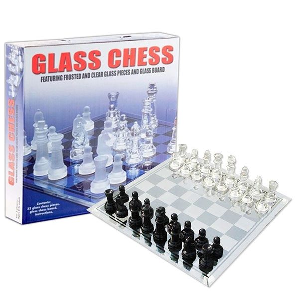 Glass Chess Game White
