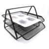 Heavy Duty Metal Tier Desktop Document Letter Tray Black The Stationers