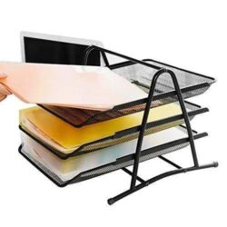 Heavy Duty Metal Tier Desktop Document Letter Tray Black The Stationers