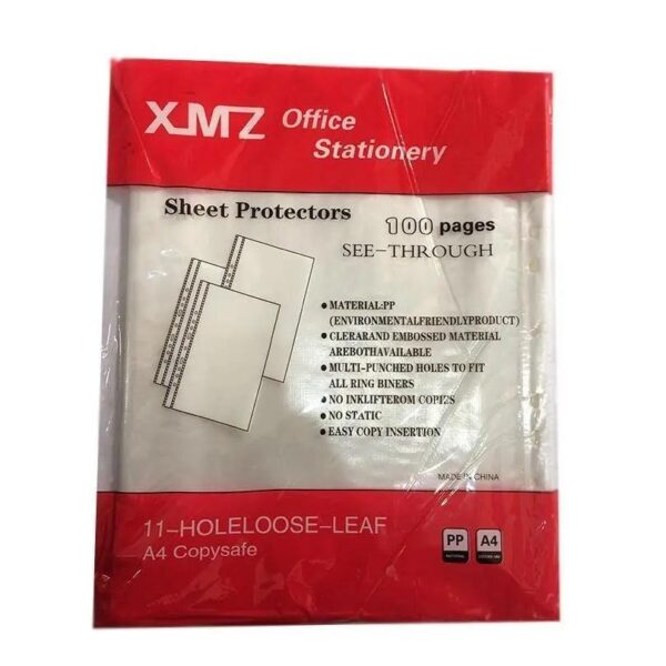 XMZ China Sheet Protector A Size C Pcs Pack The Stationers
