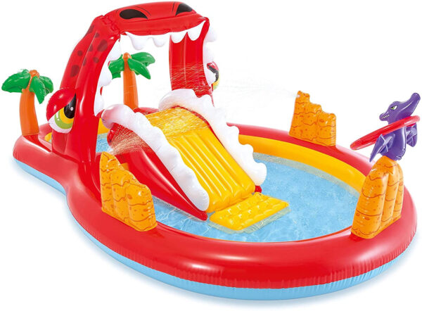 INTEX Happy Dino Play Center Pool For Kids With Toys ft ft ft a