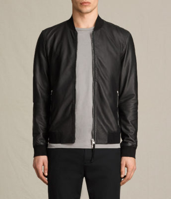 Mens Slim Fit Pu JACKET AL SAINTS