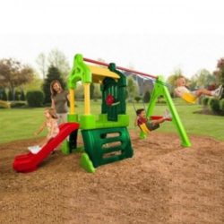 Little Tikes Clubhouse Swingset Natural Color A