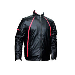 Men Slim Fit PU Leather Jacket HB14-Red