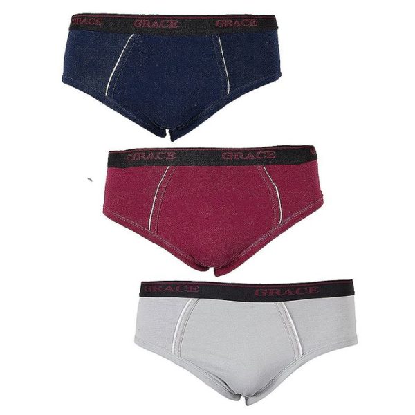 Pack Of 3 Multicolour Summer Soft Underwear For Men