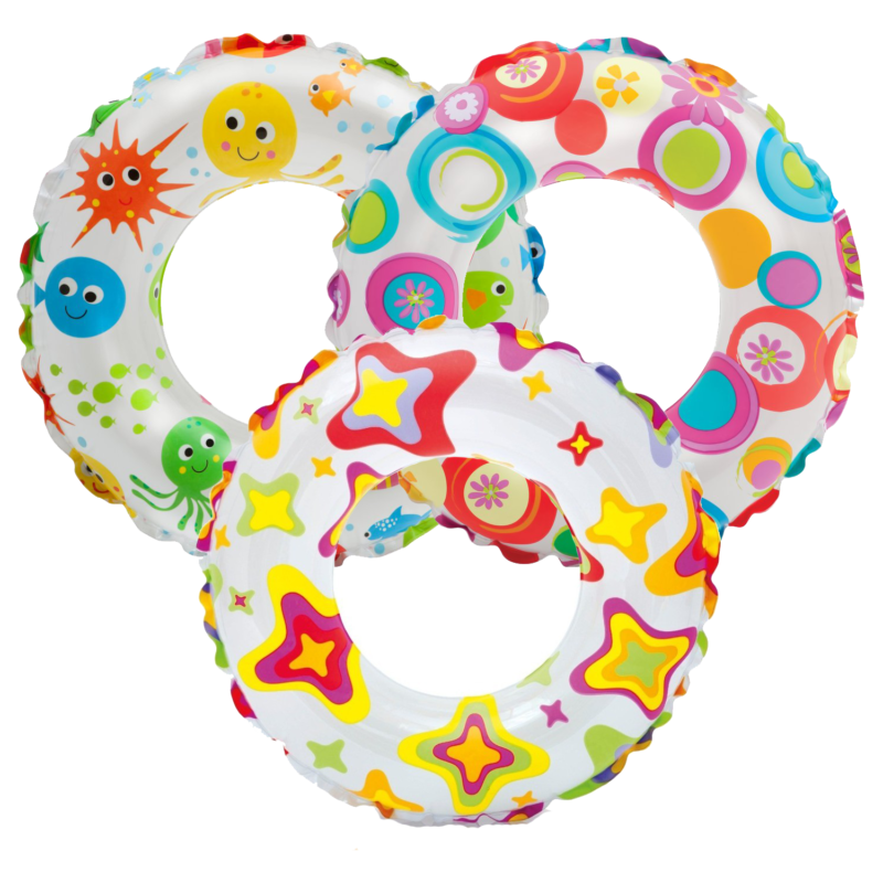 INTEX Lively Print Swim Rings 24'' ( 61cm ) Diameter 59241 Buy