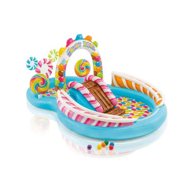 intex candy play center paddling pool with games and accessories