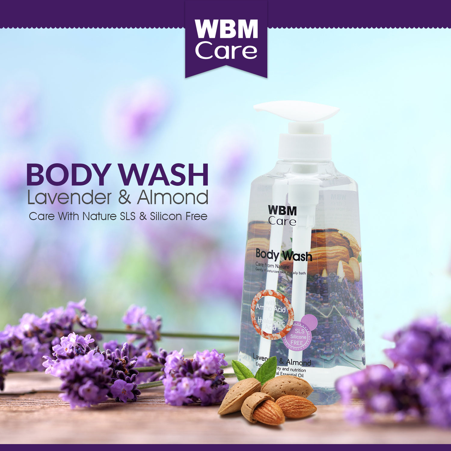 WBM Care Lavender Oil Body Wash and Hand Wash