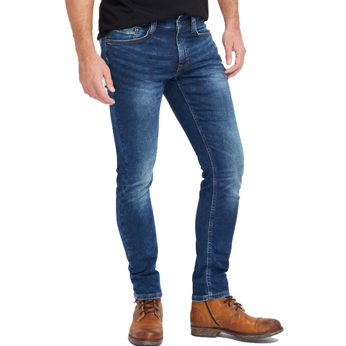 Mustang Faded Blue Premium Denim Pant : Buy Online At Best Prices In ...