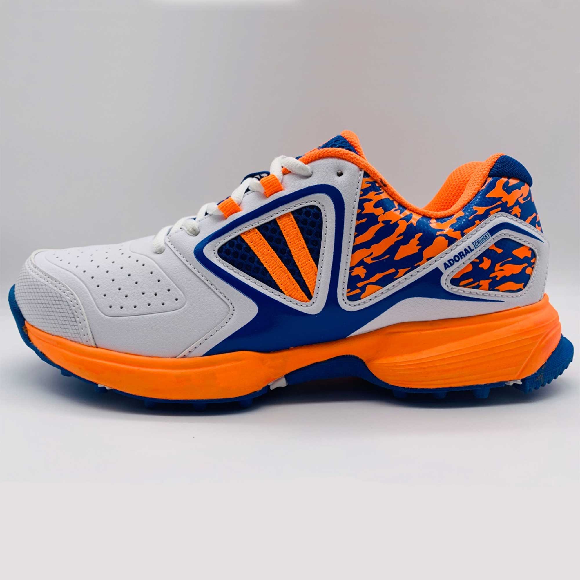 Adoral Cruise Cricket Shoes For Men - Orange/Blue : Buy Online At Best ...