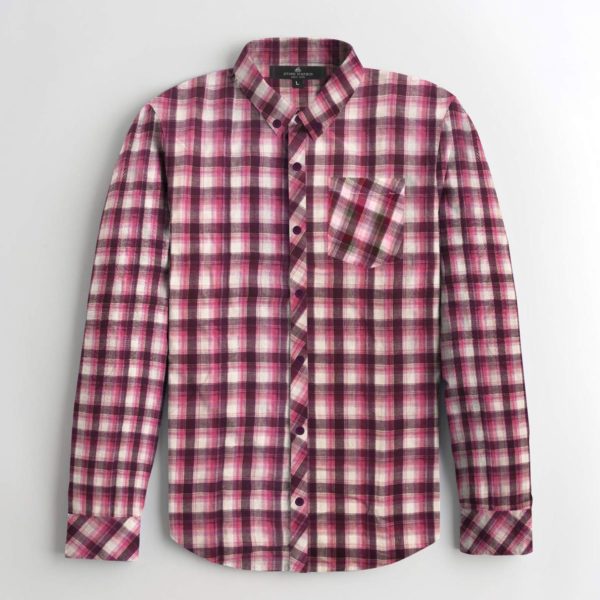 S H CHECK STYLE CASUAL SHIRT AA