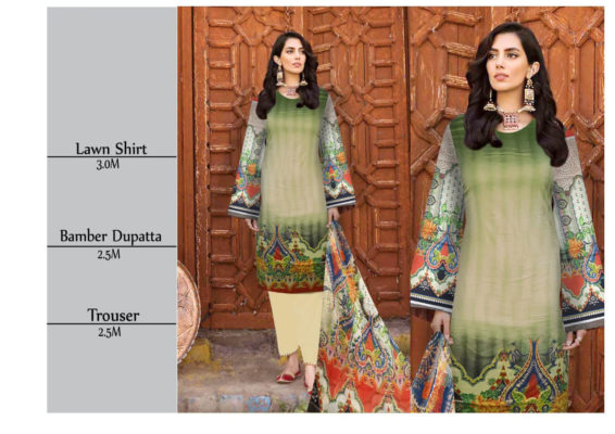 Al Karam Lawn Suit High Class Replica AK