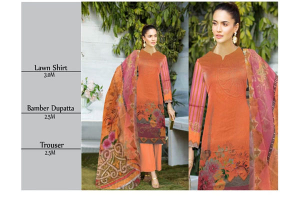 Al Karam Lawn Suit High Class Replica AK