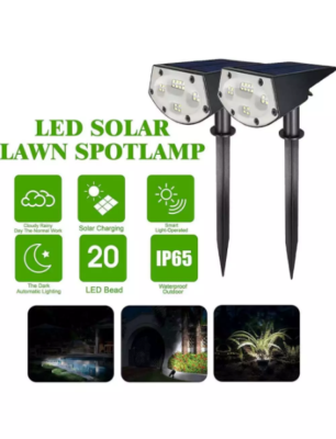 LED Solar Lawn Spotlights Pcs