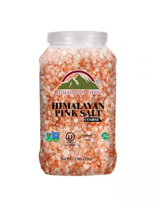 Pink Salt Coarse Large Plastic Jar lbs